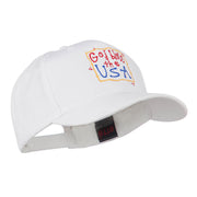 God Bless the USA Embroidered Cap