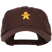 Gingerbread Man Embroidered Unstructured Cap