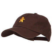 Gingerbread Man Embroidered Unstructured Cap