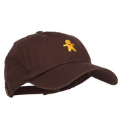 Gingerbread Man Embroidered Unstructured Cap