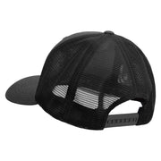 Licensed US Navy Veteran Embroidered Flexfit Mesh Trucker Cap - Black OSFM