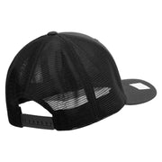 Licensed US Navy Veteran Embroidered Flexfit Mesh Trucker Cap - Black OSFM