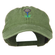 Golf Ball on Golf Tee Embroidered Washed Cotton Cap