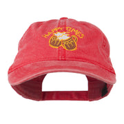 Good Times Beer Image Embroidered Washed Cap