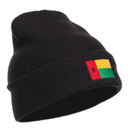 Guinea Bissau Flag Embroidered Long Beanie