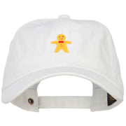 Gingerbread Man Embroidered Unstructured Cap