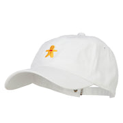 Gingerbread Man Embroidered Unstructured Cap