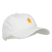 Gingerbread Man Embroidered Unstructured Cap