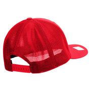 Licensed US Navy Retired Embroidered Flexfit Mesh Trucker Cap - Red OSFM