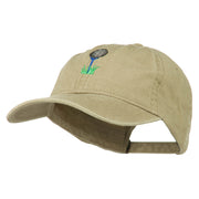 Golf Ball on Golf Tee Embroidered Washed Cotton Cap