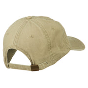 Golf Ball on Golf Tee Embroidered Washed Cotton Cap