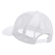 Licensed US Navy Retired Embroidered Flexfit Mesh Trucker Cap - White OSFM