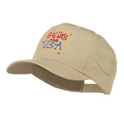 God Bless the USA Embroidered Cap