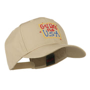 God Bless the USA Embroidered Cap