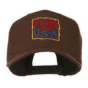 God Bless the USA Embroidered Cap