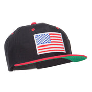 American Flag Patched Two Tone Snapback