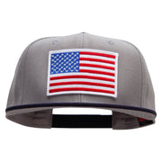 American Flag Patched Two Tone Snapback