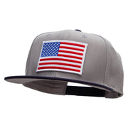 American Flag Patched Two Tone Snapback