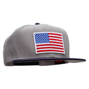 American Flag Patched Two Tone Snapback