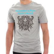 Grow A Beard Graphic Design Unisex Ring Spun Combed Cotton Short Sleeve Deluxe Jersey T-Shirt