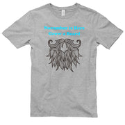 Grow A Beard Graphic Design Unisex Ring Spun Combed Cotton Short Sleeve Deluxe Jersey T-Shirt