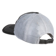 Canceled Stamp Embroidered Low Profile Special Cotton Mesh Cap - Black OSFM