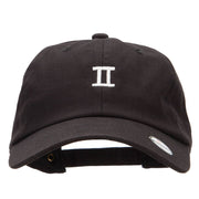 Gemini Zodiac Sign Embroidered Unstructured Cap