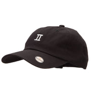 Gemini Zodiac Sign Embroidered Unstructured Cap