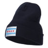 Chicago Flag Embroidered Long Beanie