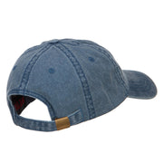 Circle American Flag Embroidered Washed Cap