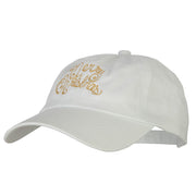 Glitter Merry Christmas Embroidered Unstructured Washed Cap