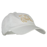 Glitter Merry Christmas Embroidered Unstructured Washed Cap