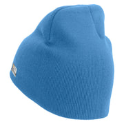 Licensed Combat Infantryman Embroidered 8 Inch Knitted Short Beanie - Sky-Blue OSFM