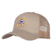 US Coast Guard Anchors Embroidered Solid Cotton Mesh Pro Cap