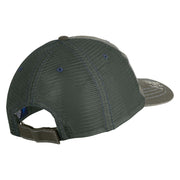 Canceled Stamp Embroidered Low Profile Special Cotton Mesh Cap - Green OSFM