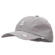 Gemini Zodiac Sign Embroidered Unstructured Cap