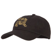 Glitter Merry Christmas Embroidered Unstructured Washed Cap