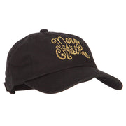 Glitter Merry Christmas Embroidered Unstructured Washed Cap