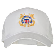 US Coast Guard Anchors Embroidered Solid Cotton Mesh Pro Cap