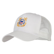 US Coast Guard Anchors Embroidered Solid Cotton Mesh Pro Cap