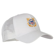 US Coast Guard Anchors Embroidered Solid Cotton Mesh Pro Cap