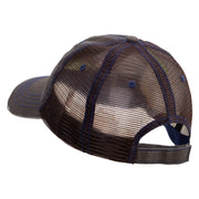 Old Tree Embroidered Low Profile Special Cotton Mesh Cap