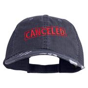Canceled Stamp Embroidered Low Profile Special Cotton Mesh Cap - Navy OSFM