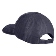 Canceled Stamp Embroidered Low Profile Special Cotton Mesh Cap - Navy OSFM