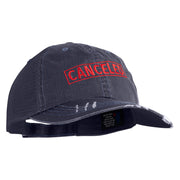 Canceled Stamp Embroidered Low Profile Special Cotton Mesh Cap - Navy OSFM