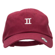 Gemini Zodiac Sign Embroidered Unstructured Cap