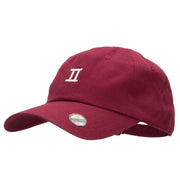 Gemini Zodiac Sign Embroidered Unstructured Cap