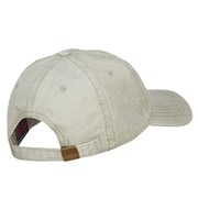 Circle American Flag Embroidered Washed Cap