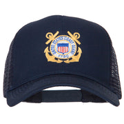 US Coast Guard Anchors Embroidered Solid Cotton Mesh Pro Cap