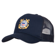 US Coast Guard Anchors Embroidered Solid Cotton Mesh Pro Cap